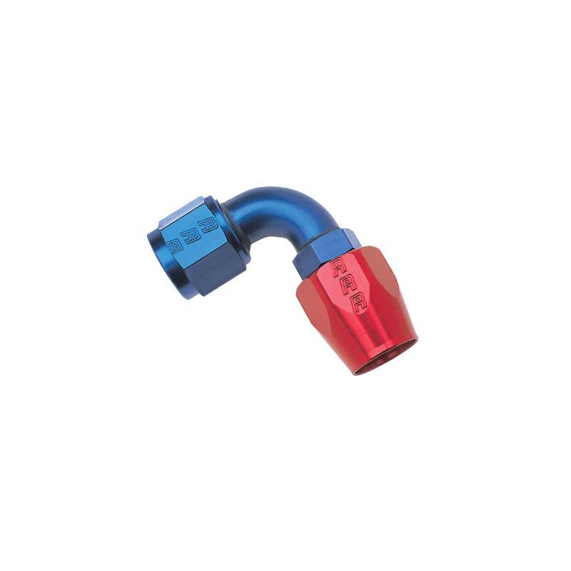 Russell 610160 - RUS610160 - Russell Performance -6 AN Red/Blue 90 Degree Full Flow Hose End - Shipped in Europe - Tuningsupply.com