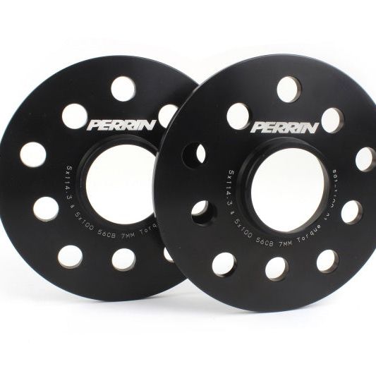 Perrin Performance PSP-WHL-107BK - PERPSP-WHL-107BK - PERRIN Subaru/Toyota/Scion 7mm Wheel Spacers (Slip-On Style With Studs) 5x114.3/5x100 56mm CB - Pair - Shipped in Europe - Tuningsupply.com