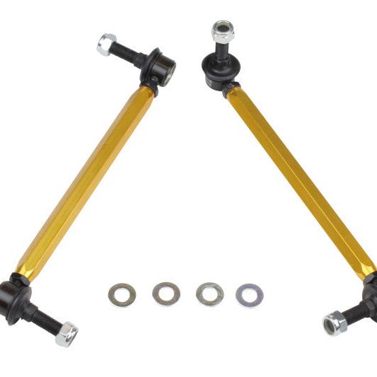 Whiteline KLC169 - WHLKLC169 - Whiteline 05+ Mustang Coupe 8cyl (Inc Shelby GT/ GT500) Front Swaybar Link Kit H/Duty Adj Steel Ball - Shipped in Europe - Tuningsupply.com