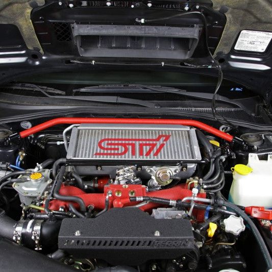 Perrin Performance PSP-SUS-052RD - PERPSP-SUS-052RD - PERRIN 02-07 Subaru WRX/STi/Impreza / 04-08 Forester Front Strut Brace - Red - Shipped in Europe - Tuningsupply.com