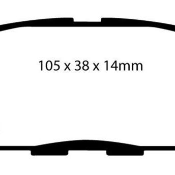 EBC DP51666NDX - EBCDP51666NDX - EBC 02 Infiniti G35 3.5 w/o DCS Bluestuff Rear Brake Pads - Shipped in Europe - Tuningsupply.com