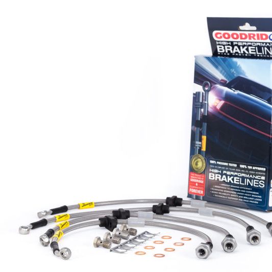 Goodridge 20021 - GRI20021 - Goodridge 99-00 Honda Civic Si (w/Rear Disc) Stainless Steel Brake Line Kit - Shipped in Europe - Tuningsupply.com