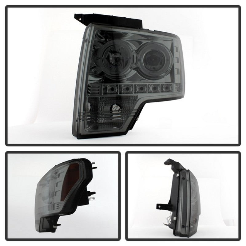SPYDER 5010254 - SPY5010254 - Spyder Ford F150 09-14 Projector Headlights Halogen Model- LED Halo LED Smke PRO-YD-FF15009-HL-SM - Shipped in Europe - Tuningsupply.com