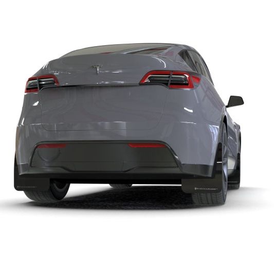 Rally Armor MF72-UR-BLK/BL - RALMF72-UR-BLK/BL - Rally Armor 20-26 Tesla Model Y, Juniper Y Black UR Mud Flap w/Blue Logo - Shipped in Europe - Tuningsupply.com