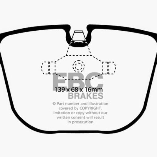 EBC DP41451R - EBCDP41451R - EBC 08-10 BMW M3 4.0 (E90) Yellowstuff Rear Brake Pads - Shipped in Europe - Tuningsupply.com