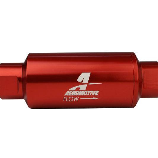 Aeromotive 12335 - AER12335 - Aeromotive In-Line Filter - AN-10 size - 40 Micron SS Element - Red Anodize Finish - Shipped in Europe - Tuningsupply.com