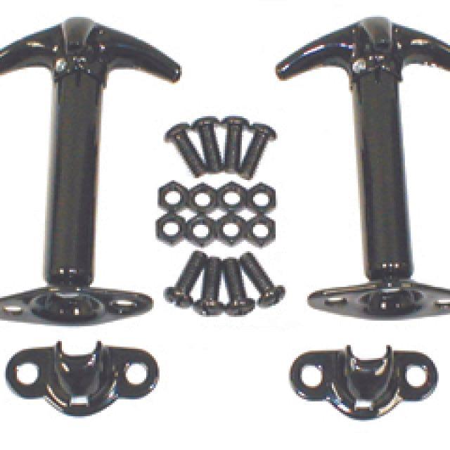 Rugged Ridge 11210.01 - RUG11210.01 - Rugged Ridge 41-95 Jeep CJ / Jeep Wrangler Black Hood Catch Kit - Shipped in Europe - Tuningsupply.com