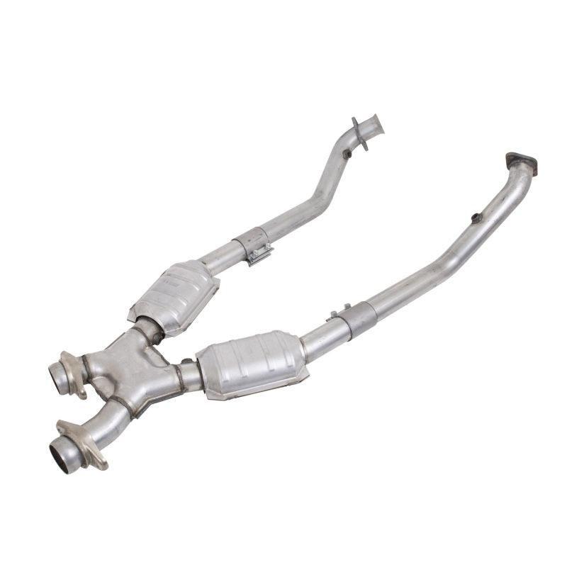 BBK 1670 - BBK1670 - BBK 99-04 Mustang 4.6 GT / Cobra High Flow X Pipe With Catalytic Converters - 2-1/2 - Shipped in Europe - Tuningsupply.com