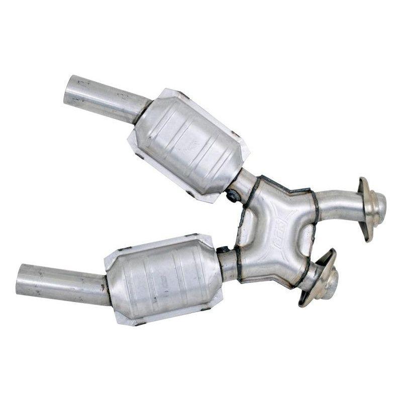 BBK 1670 - BBK1670 - BBK 99-04 Mustang 4.6 GT / Cobra High Flow X Pipe With Catalytic Converters - 2-1/2 - Shipped in Europe - Tuningsupply.com