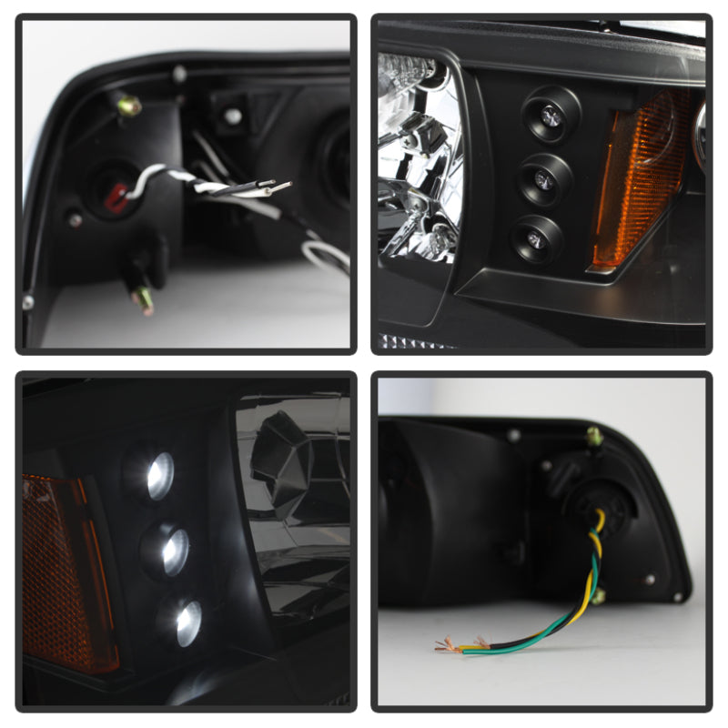 SPYDER 5012531 - SPY5012531 - Spyder Ford Mustang 87-93 1PC LED (Replaceable LEDs)Crystal Headlights Black HD-YD-FM87-1PC-LED-BK - Shipped in Europe - Tuningsupply.com