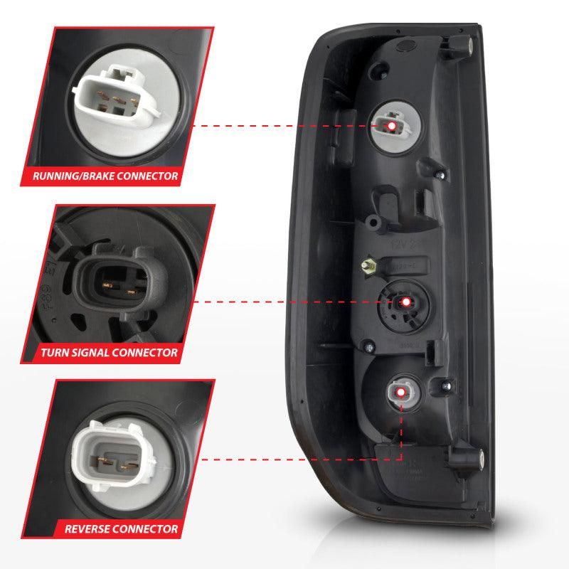ANZO 311444 - ANZ311444 - ANZO 2005-2021 Nissan Frontier LED Taillights Black Housing/Smoke Lens - Shipped in Europe - Tuningsupply.com