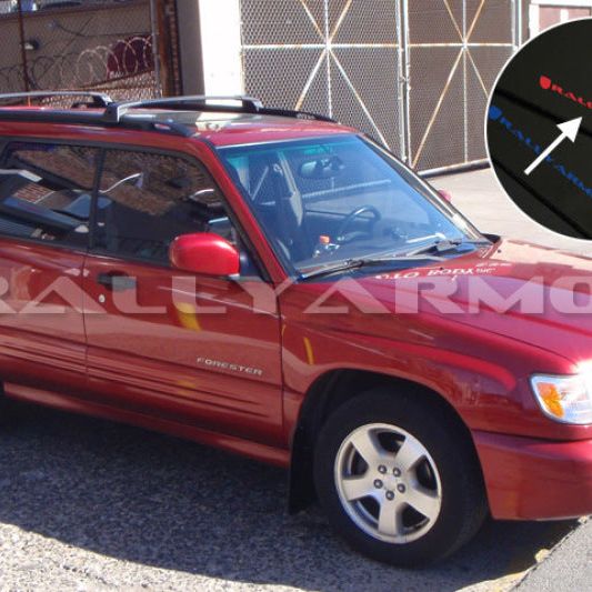 Rally Armor MF13-UR-BLK/RD - RALMF13-UR-BLK/RD - Rally Armor 98-02 Subaru Forester Black UR Mud Flap w/ Red Logo - Shipped in Europe - Tuningsupply.com