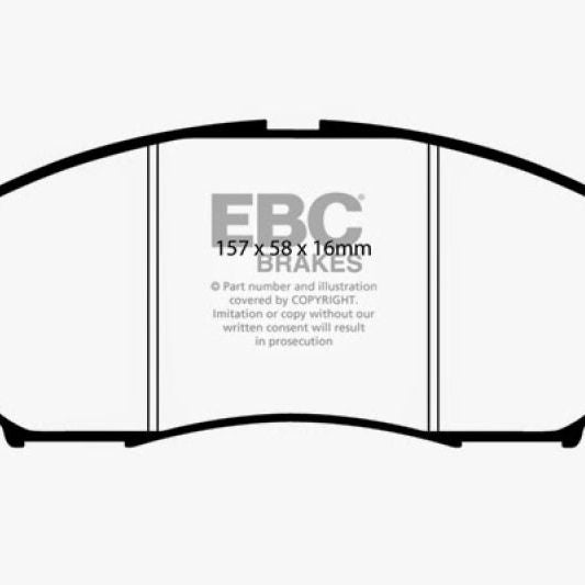 EBC DP31671C - EBCDP31671C - EBC 08-13 Infiniti EX35 3.5 Redstuff Front Brake Pads - Shipped in Europe - Tuningsupply.com