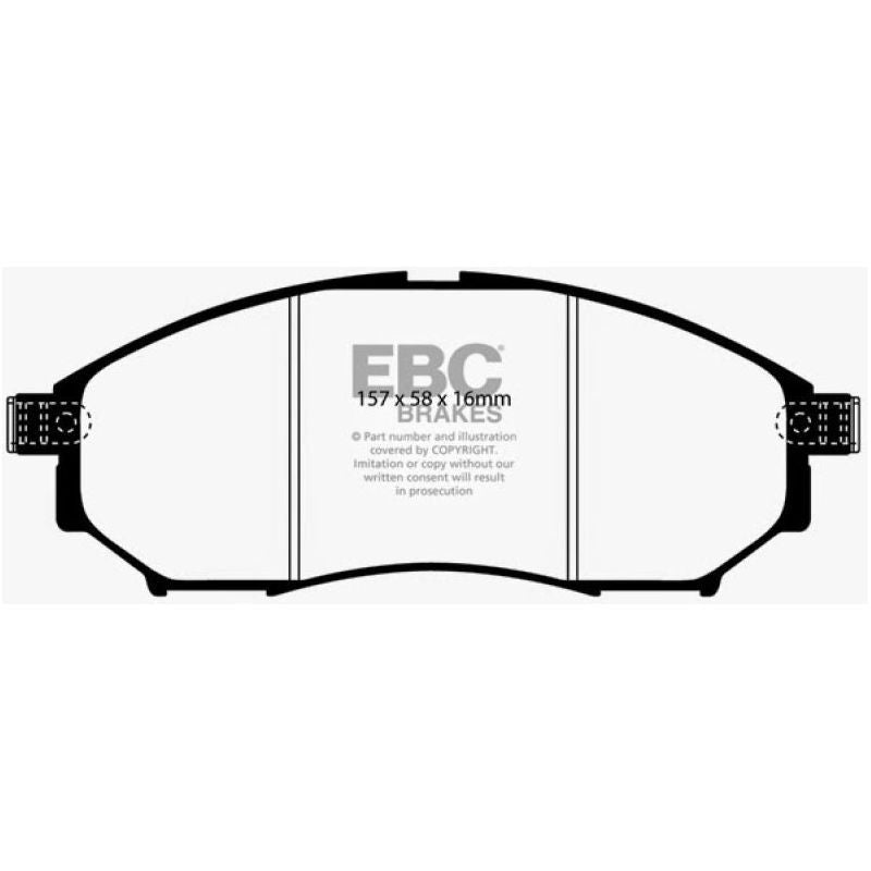 EBC DP51671NDX - EBCDP51671NDX - EBC 05-08 Infiniti G35 3.5 2WD Bluestuff Front Brake Pads - Shipped in Europe - Tuningsupply.com