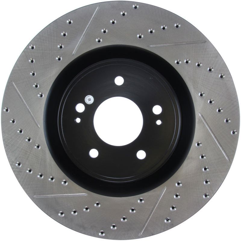 Stoptech 127.46076R - STO127.46076R - StopTech Slotted & Drilled Sport Brake Rotor - Shipped in Europe - Tuningsupply.com