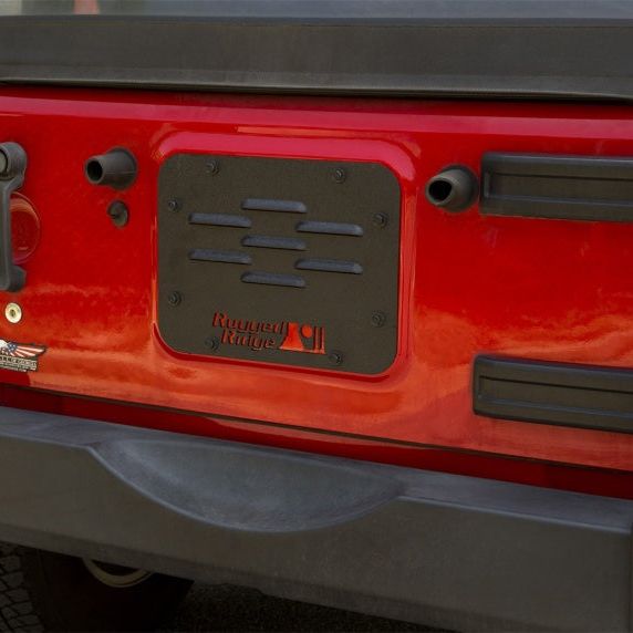 Rugged Ridge 11586.10 - RUG11586.10 - Rugged Ridge Tire Carrier Delete Plate 07-18 Jeep Wrangler JK - Shipped in Europe - Tuningsupply.com
