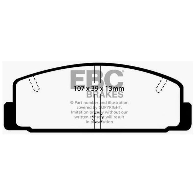 EBC DP3729C - EBCDP3729C - EBC 03-04 Mazda Protege 2.0 Turbo (Mazdaspeed) Redstuff Rear Brake Pads - Shipped in Europe - Tuningsupply.com