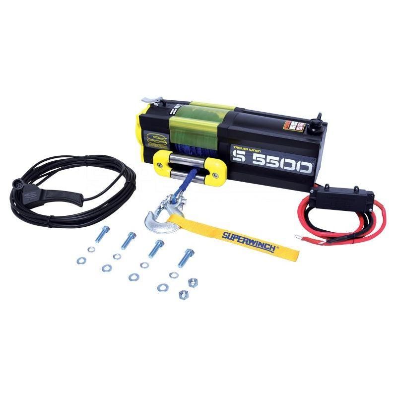 Superwinch 1455201 - SUW1455201 - Superwinch 5500 LBS 12V DC 1/4in x 60ft Synthetic Rope S5500 Winch - Shipped in Europe - Tuningsupply.com