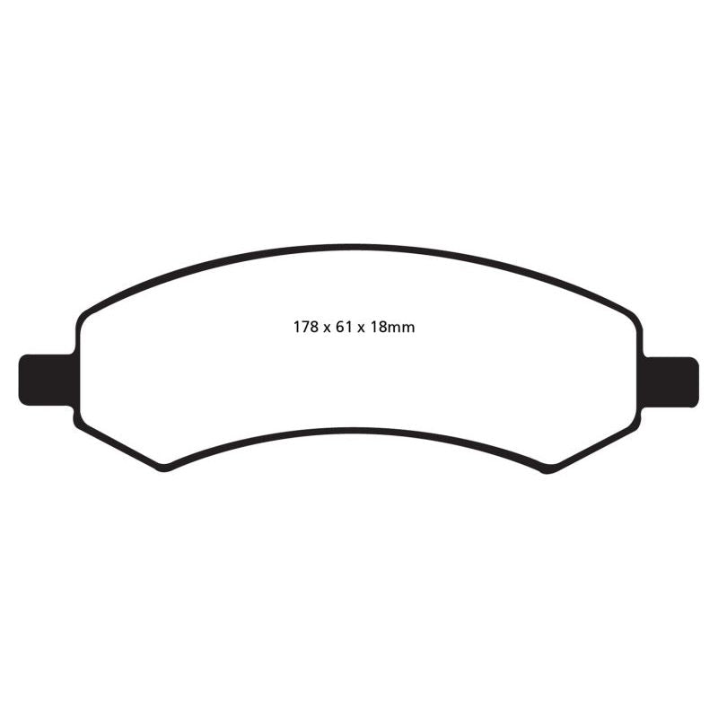 EBC DP41738R - EBCDP41738R - EBC 06-09 Chrysler Aspen 4.7 Yellowstuff Front Brake Pads - Shipped in Europe - Tuningsupply.com