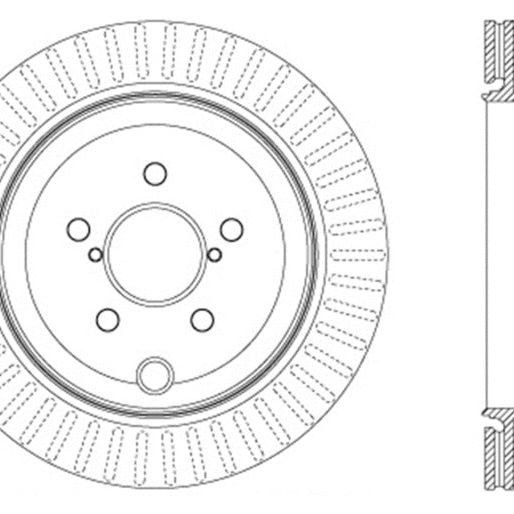 Stoptech 127.47031R - STO127.47031R - StopTech Slotted & Drilled Sport Brake Rotor - Shipped in Europe - Tuningsupply.com