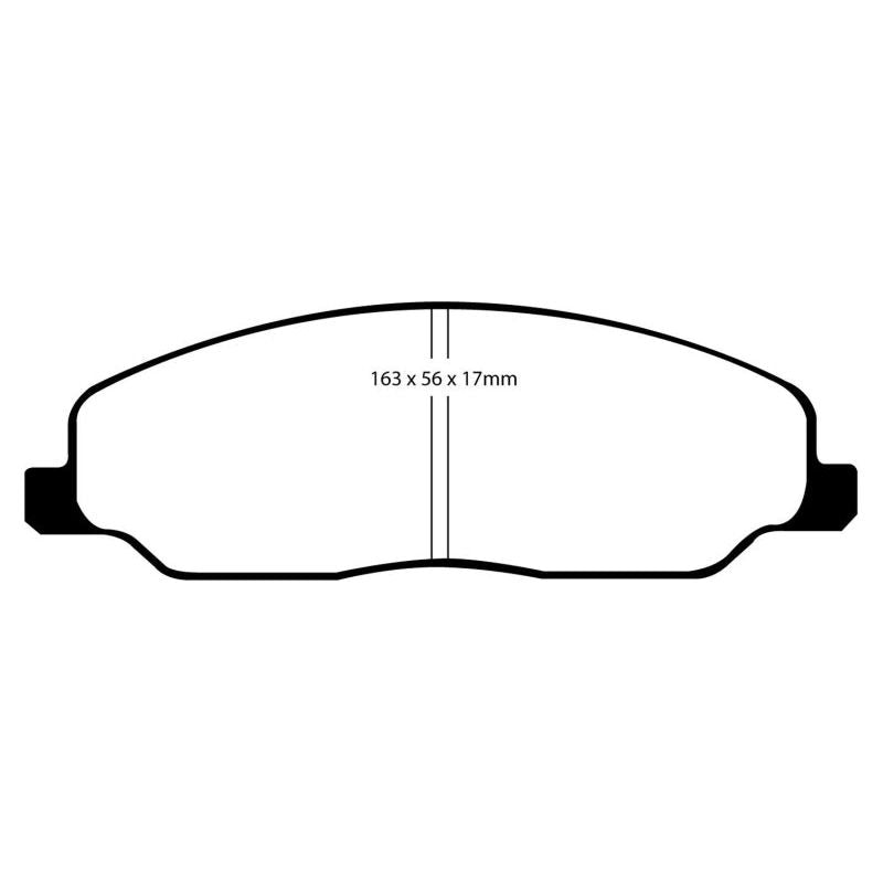 EBC DP51740NDX - EBCDP51740NDX - EBC 05-10 Ford Mustang 4.0 Bluestuff Front Brake Pads - Shipped in Europe - Tuningsupply.com