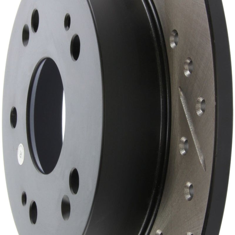 Stoptech 127.40040R - STO127.40040R - StopTech 06-09 Honda Civic Ex/Si Slotted & Drilled Right Rear Rotor - Shipped in Europe - Tuningsupply.com