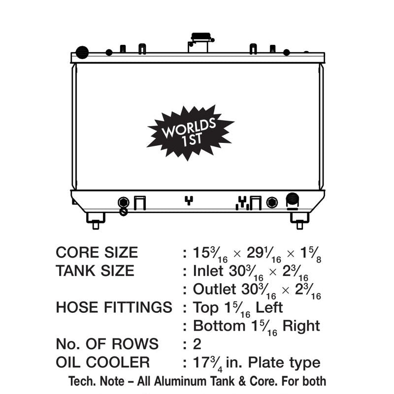 CSF 7003 - CSF7003 - CSF 10-12 Chevrolet Camaro V8 Radiator - Shipped in Europe - Tuningsupply.com