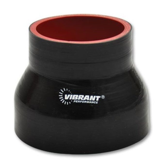 Vibrant 19741 - VIB19741 - Vibrant 4 Ply Reducer Couper 4.0in ID x 3.50in ID x 4.50in Long - Black - Shipped in Europe - Tuningsupply.com