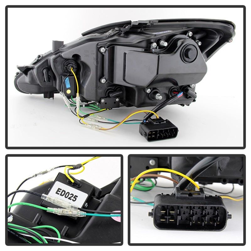 SPYDER 5080059 - SPY5080059 - Spyder Lexus IS 250/350 2006-2010 Projector Headlights DRL Black PRO-YD-LIS06-DRL-BK - Shipped in Europe - Tuningsupply.com