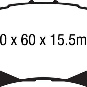 EBC DP42170R - EBCDP42170R - EBC 14+ Mazda 6 2.5 Yellowstuff Front Brake Pads - Shipped in Europe - Tuningsupply.com