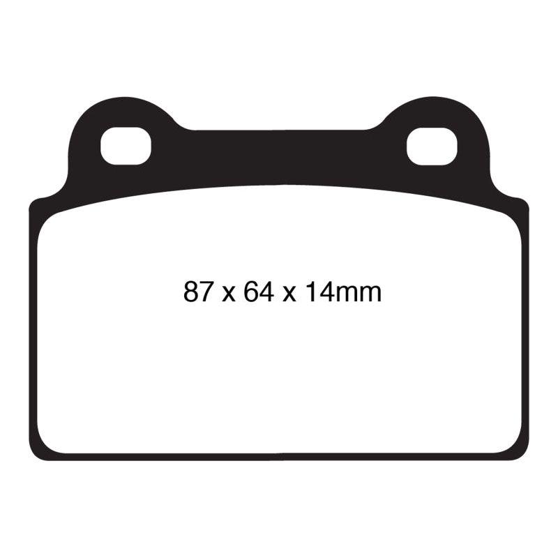 EBC DP41985R - EBCDP41985R - EBC 08-16 Mitsubishi Lancer Evo 10 2.0 Turbo (1 piece rotor) Yellowstuff Rear Brake Pads - Shipped in Europe - Tuningsupply.com