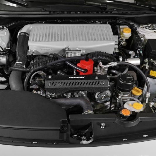 Perrin Performance PSP-ENG-154BK - PERPSP-ENG-154BK - PERRIN 22-25 Subaru WRX Pulley Cover - Black (SHORT - For Use w/PERRIN AOS) - Shipped in Europe - Tuningsupply.com