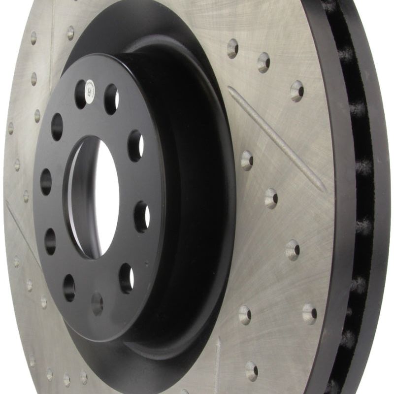 Stoptech 127.33112R - STO127.33112R - StopTech 09 VW Passat CC / 06-09 Passat Slotted & Drilled Right Front Rotor - Shipped in Europe - Tuningsupply.com