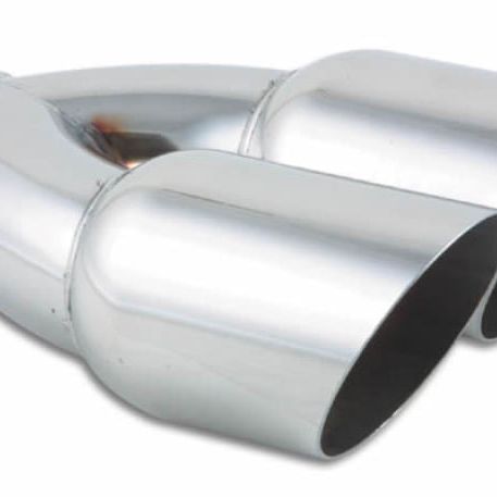 Vibrant 1333 - VIB1333 - Vibrant Dual 3.5in Round SS Exhaust Tip (Single Wall Angle Cut) - Shipped in Europe - Tuningsupply.com