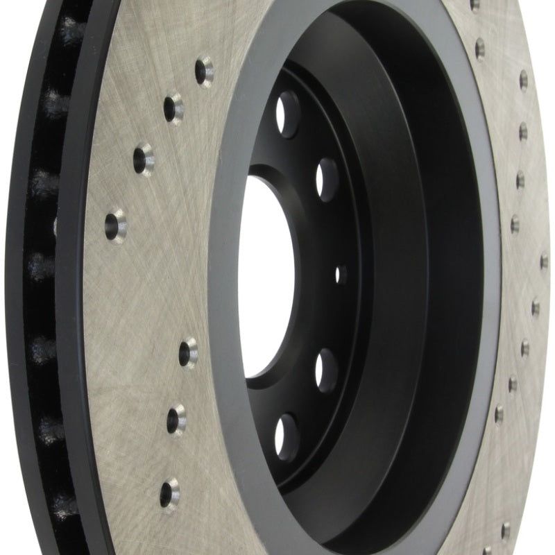 Stoptech 128.33113R - STO128.33113R - StopTech 09-13 VW CC 3.6L VR6 / 08-09 & 12 Golf R/Golf R32 Drilled Right Rear Rotor - Shipped in Europe - Tuningsupply.com