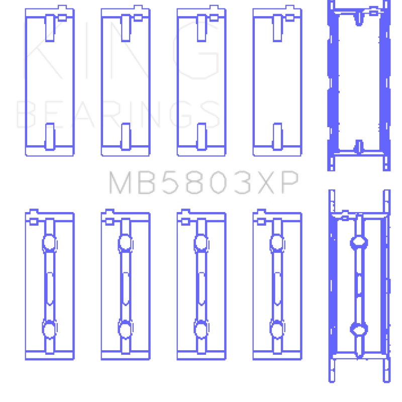 King Engine Bearings GMB5803XP - KINGMB5803XP - King Engine Bearings BMW S65B40A Crankshaft Main Bearings Set of 5 - Shipped in Europe - Tuningsupply.com