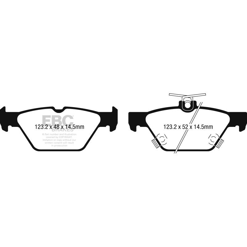 EBC DP42257R - EBCDP42257R - EBC 15-17 Subaru Legacy / 15-17 Subaru Outback Yellowstuff Rear Brake Pads - Shipped in Europe - Tuningsupply.com