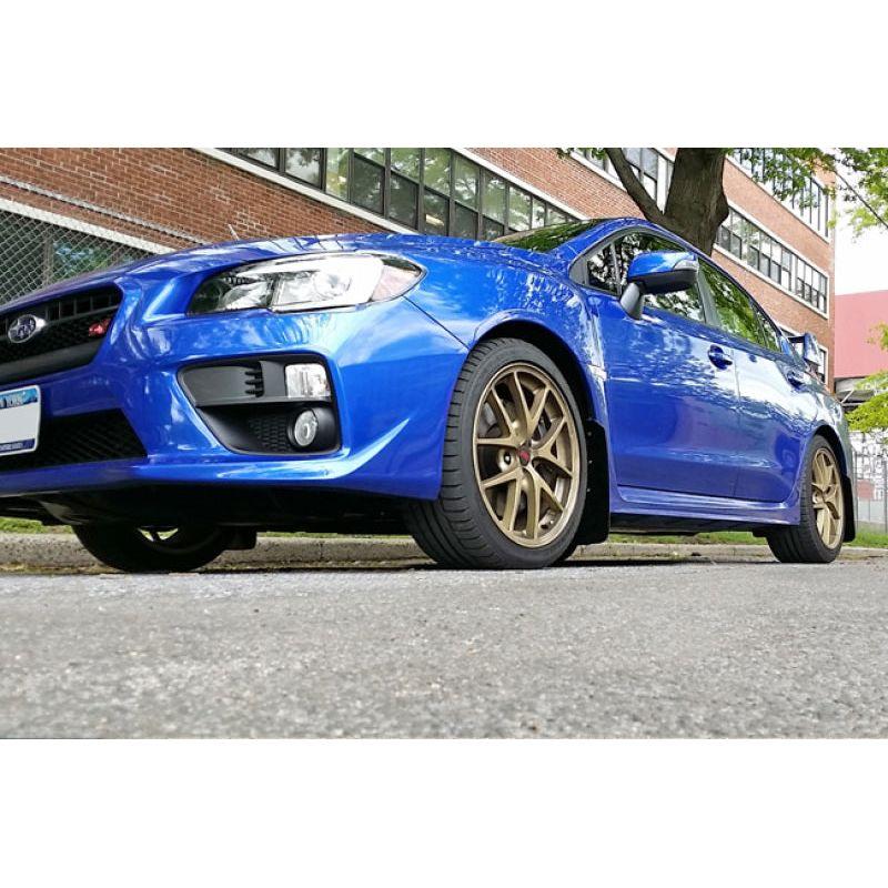 Rally Armor MF32-UR-BLK/LBL - RALMF32-UR-BLK/LBL - Rally Armor 15-21 Subaru WRX/STI Black UR Mud Flap w/Light Blue Logo - Shipped in Europe - Tuningsupply.com