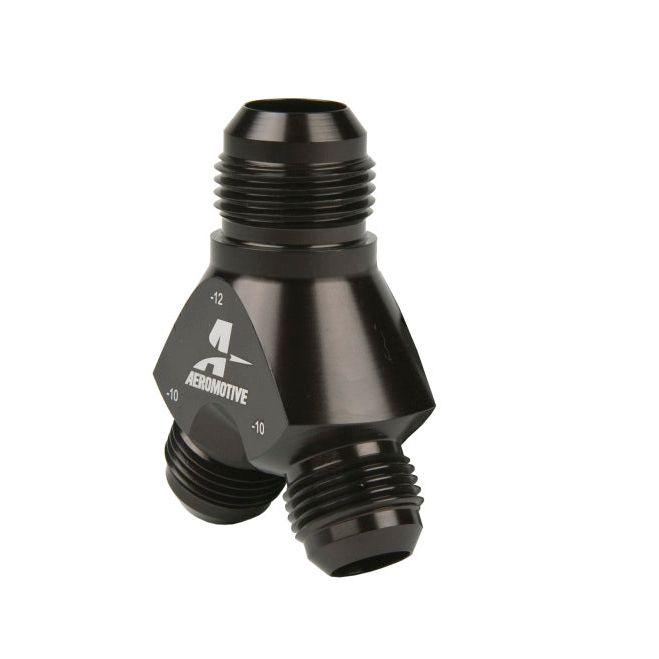 Aeromotive 15678 - AER15678 - Aeromotive Y-Block - AN-12 - 2x AN-10 - Shipped in Europe - Tuningsupply.com