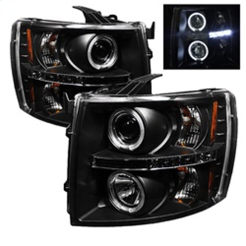 SPYDER 5009494 - SPY5009494 - Spyder Chevy Silverado 1500 07-13 Projector Headlights LED Halo LED Blk PRO-YD-CS07-HL-BK - Shipped in Europe - Tuningsupply.com