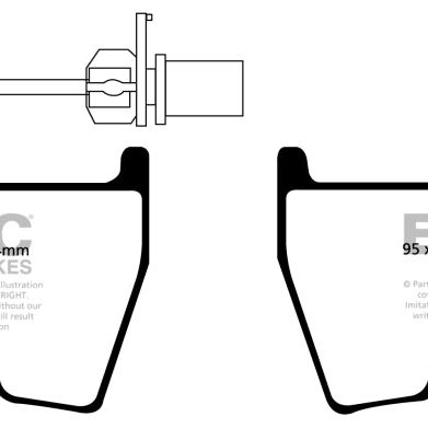 EBC DP31513/3C - EBCDP31513/3C - EBC 17-18 Audi RS3 Redstuff Front Brake Pads - Shipped in Europe - Tuningsupply.com