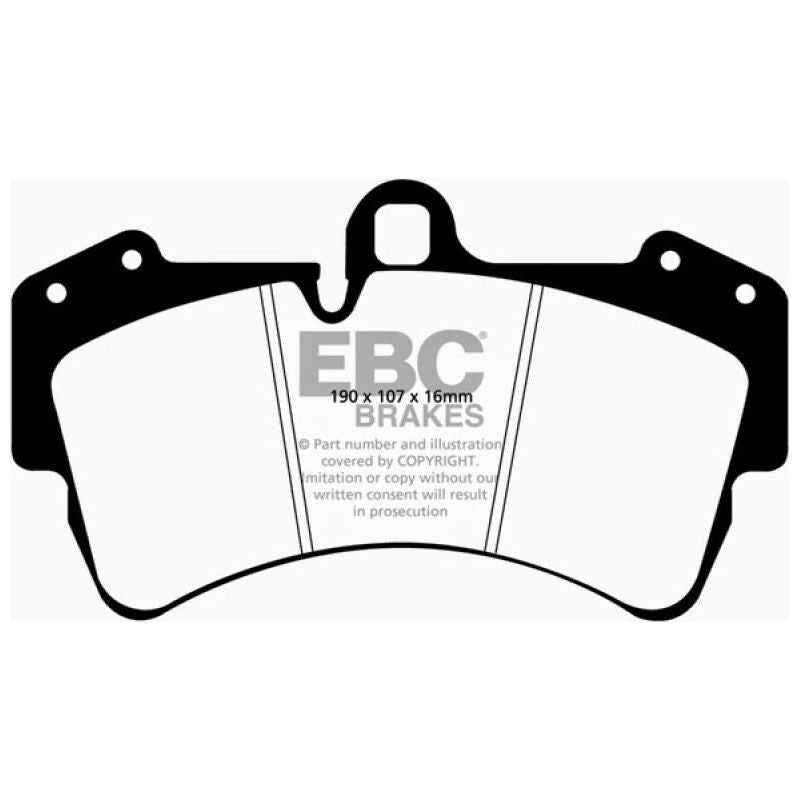EBC DP31473C - EBCDP31473C - EBC 03-07 Porsche Cayenne 4.5 (350mm Rotors) Redstuff Front Brake Pads - Shipped in Europe - Tuningsupply.com