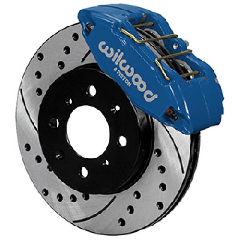 Wilwood 140-12996-DCB - WIL140-12996-DCB - Wilwood DPHA Front Caliper & Rotor Kit Drilled Honda / Acura w/ 262mm OE Rotor - Competition Blue - Shipped in Europe - Tuningsupply.com