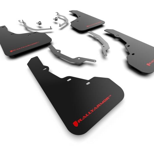 Rally Armor MF78-UR-BLK-RD - RALMF78-UR-BLK-RD - Rally Armor 22-25 Hyundai Santa Cruz Black UR Mud Flap w/Red Logo - Shipped in Europe - Tuningsupply.com