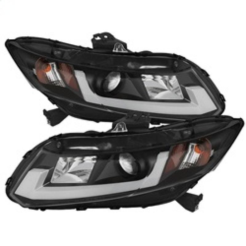 SPYDER 5076519 - SPY5076519 - Spyder 12-14 Honda Civic (Excl. 2014 Coupe) Projector Headlights Lgtbr DRL Black PRO-YD-HC12-DRL-BK - Shipped in Europe - Tuningsupply.com
