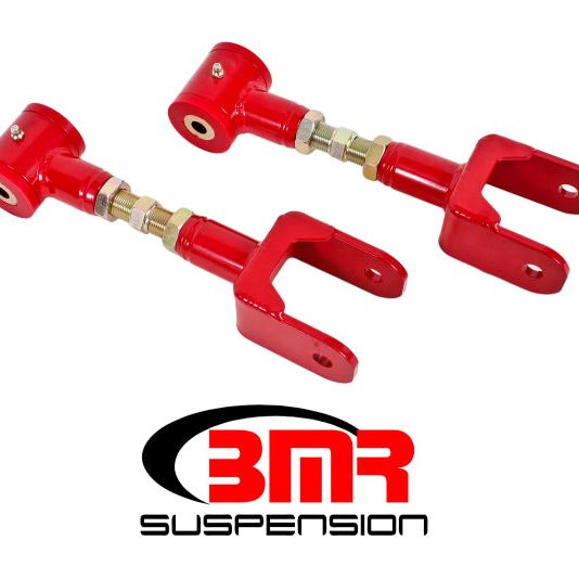 BMR Suspension UTCA040R - BMRUTCA040R - BMR 79-04 Fox Mustang Upper Control Arms On-Car Adj. (Polyurethane) - Red - Shipped in Europe - Tuningsupply.com