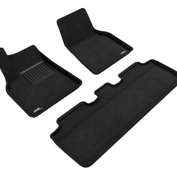 3D MAXpider L1TL02704709 - ACEL1TL02704709 - 3D MAXpider 21-22 Tesla Model Y Elegant 1st 2nd Row - Floor Mat Set (Black) - Shipped in Europe - Tuningsupply.com