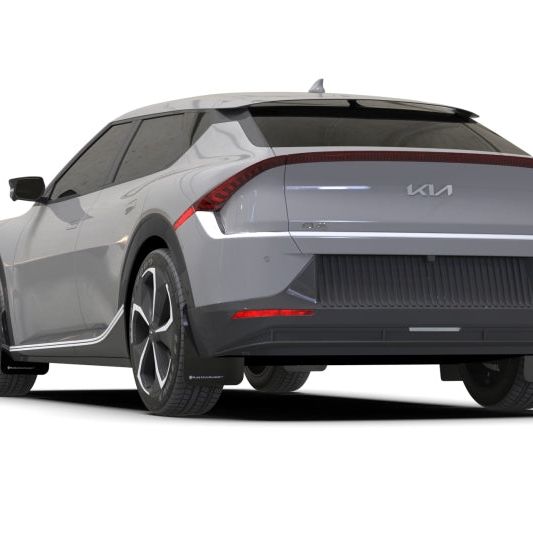 Rally Armor MF91-UR-BLK-DGRY - RALMF91-UR-BLK-DGRY - Rally Armor 22-25 Kia EV6 Black UR Mud Flap Dark Grey Logo - Shipped in Europe - Tuningsupply.com
