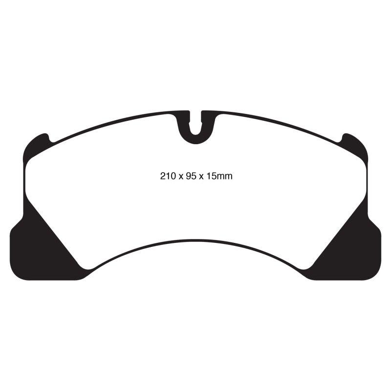 EBC DP41835R - EBCDP41835R - EBC 10+ Porsche Cayenne 3.0 Supercharged Hybrid Yellowstuff Front Brake Pads - Shipped in Europe - Tuningsupply.com