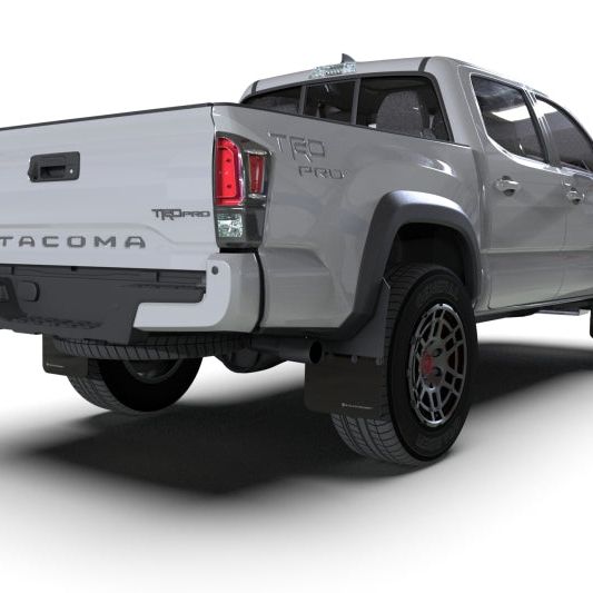 Rally Armor MF94-BLK-GRY - RALMF94-BLK-GRY - Rally Armor 16-23 Toyota Tacoma Gen 3 Black Mud Flap w/Grey Logo - Shipped in Europe - Tuningsupply.com